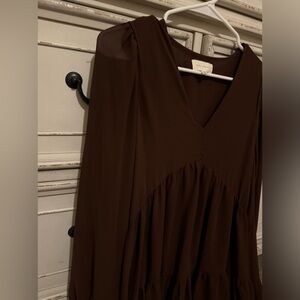 Burgundy long sleeve top